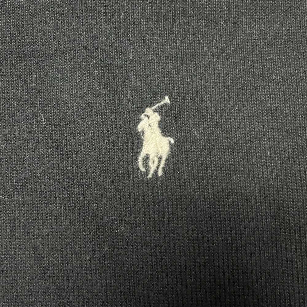 Polo Ralph Lauren Sweater Mens‎ XL Black Quarter Zip Pullover Cotton Knit Pony